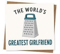 The World's Greatest Girlfriend Greeting Card | Funny Relationship Card for Partner | Romantic for Her