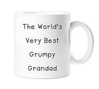 The World's Very Best Grumpy Grandad 11 Oz White Ceramic - Novelty Gift Mug