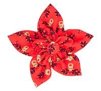 The Worthy Dog Rudy Flower for Dog Cats Pets Wedding Birthday Party Attachable Collar Decor Sliding Accessories - Large, Red