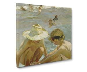 The Wounded Foot by Joaquin Sorolla Y Bastida Canvas Print | Gallery Wrapped 30mm Frame Wall Art | 14x14 inches | Ready to Hang | Modern Picture | Living Room Bedroom Lounge Office