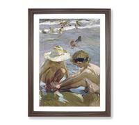 The Wounded Foot By Joaquin Sorolla Y Bastida Classic Painting Framed Print | A2 Walnut Framed Wall Art | Ready to Hang | Classic Historical Picture | Living Room Bedroom Lounge Office