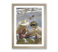 The Wounded Foot By Joaquin Sorolla Y Bastida Classic Painting Framed Print | A4 Oak Framed Wall Art | Ready to Hang | Classic Historical Picture | Living Room Bedroom Lounge Office