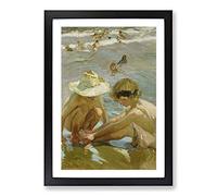 The Wounded Foot by Joaquin Sorolla Y Bastida Framed Print | A2 Black Framed Wall Art | Ready to Hang | Modern Nature Picture | Living Room Bedroom Lounge Office