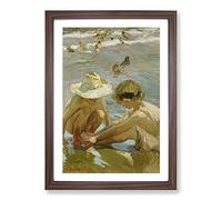 The Wounded Foot by Joaquin Sorolla Y Bastida Framed Print | A2 Walnut Framed Wall Art | Ready to Hang | Modern Nature Picture | Living Room Bedroom Lounge Office