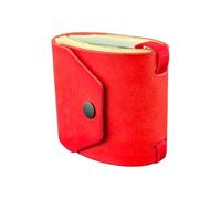 The Wrap Wallet Fast Access Holder for Leather Wallet Organizer Handy Purse with Clasp Storage for Fragile Items (Red, One Size)