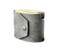 The Wrap Wallet Fast Access Holder for Leather Wallet Organizer Handy Purse with Clasp Storage for Fragile Items (Grey, One Size)