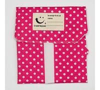 the Wrapper, Re Wrap It Sandwich Bags, Cerise Pink with White Dots, No Waste Packaging, Eco Friendly, Reusable Food Wraps. Made In Scotland.
