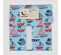 the Wrapper, Re Wrap It Sandwich Bags, Pale Blue Sailing Boats, No Waste Packaging, Eco Friendly, Reusable Food Wraps. Made In Scotland.