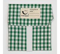 the Wrapper, Re Wrap It Sandwich Bags, Quarter inch Green Check, No Waste Packaging, Eco Friendly, Reusable Food Wraps. Made In Scotland.