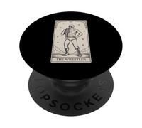 The Wrestler Skeleton Tarot Card Vintage Graphic PopSockets Adhesive PopGrip