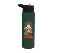 The Wrestling Nutcracker Funny Christmas Wrestler Stainless Steel Insulated Water Bottle