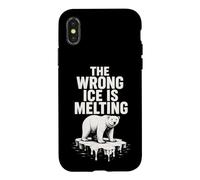 THE WRONG ICE IS MELTING Cool Polar Bear on Iceberg Case for iPhone X/XS
