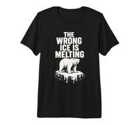 THE Wrong ICE is Melting Cool Polar Bear on Iceberg Premium T-Shirt