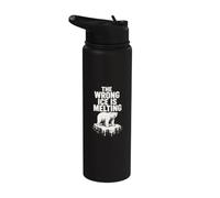 THE Wrong ICE is Melting Cool Polar Bear on Iceberg Stainless Steel Insulated Water Bottle