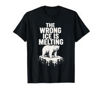 THE Wrong ICE is Melting Cool Polar Bear on Iceberg T-Shirt
