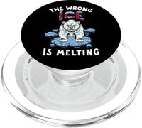 The Wrong Ice is Melting Funny Bear Political Protest Humor PopSockets PopGrip for MagSafe
