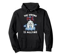 The Wrong Ice is Melting Funny Bear Political Protest Humor Pullover Hoodie