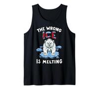 The Wrong Ice is Melting Funny Bear Political Protest Humor Tank Top