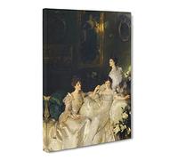 The Wyndham Sisters By John Singer Sargent Canvas Print | Gallery Wrapped 30mm Frame Wall Art | 24x16 inches | Ready to Hang | Classic Picture | Living Room Bedroom Lounge Office