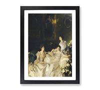 The Wyndham Sisters By John Singer Sargent Classic Painting Framed Print | A2 Black Framed Wall Art | Ready to Hang | Classic Historical Picture | Living Room Bedroom Lounge Office