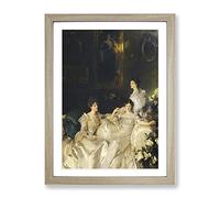 The Wyndham Sisters By John Singer Sargent Classic Painting Framed Print | A2 Oak Framed Wall Art | Ready to Hang | Classic Historical Picture | Living Room Bedroom Lounge Office