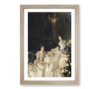 The Wyndham Sisters by John Singer Sargent Framed Print | A2 Oak Framed Wall Art | Ready to Hang | Modern Nature Picture | Living Room Bedroom Lounge Office