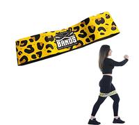 THE X BANDS Heavy Resistance Booty Bands - Yoga Legs Workout - Burn Booty Challenge - Butt Builder - Loop Bands - 40 lb Leopard S/M