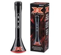 The X Factor TY6012 Karaoke Microphone Speaker with Wireless Bluetooth, LED Lights and Echo Function for Kids and Adults, XF1, Black