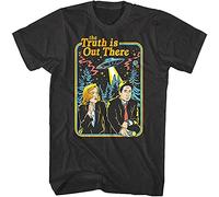 The X Files Truth is Out There Book Cover Men's T-Shirt Unisex Black Cotton Print Tee Shirts 3XL