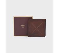 The X Stitch Leather RFID ID Cardholder Wallet OSPREY LONDON Brown One Size