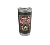 The Yapper Talking Skeleton Coffee Lover Tarot Card Stainless Steel Insulated Tumbler