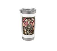 The Yapper Talking Skeleton Coffee Lover Tarot Card Stainless Steel Insulated Tumbler