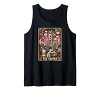 The Yapper Talking Skeleton Coffee Lover Tarot Card Tank Top