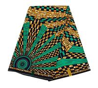The Yard 100% Cotton Fabric 5.7m African Ankara Printed Waxed Fabric