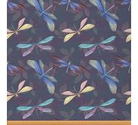 The Yard Ornamental Dragonfly Purple Beige Fabric - Upholstery DIY Project Fabric, L92*W150cm