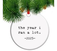 The year I ran a lot - Runner Christmas Ornament 2025, Cross Country Gift, Running Gifts, Marathon Ornament, Gifts for Runners