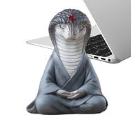 The Year Of The Snake Ornament Desk Decoration In The Shape Of A Meditation Snake | Meditate Snake Figure Sitting In Resin | Realistic Meditation Snake Statue, Table Decoration For