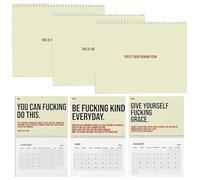 The Year of Your Fucking Year Calendar, Your Kick-Ass Motivational Calendar 2025, Funny Daily Motivational Planning Note Pads, Planner Note Pads for Home Office (3PCS)