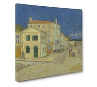 The Yellow House by Vincent van gogh Canvas Print | Gallery Wrapped 30mm Frame Wall Art | 14x14 inches | Ready to Hang | Impressionist Picture | Living Room Bedroom Lounge Office