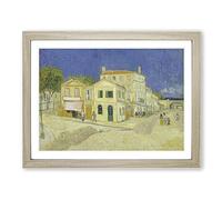 The Yellow House By Vincent Van Gogh Classic Painting Framed Print | A2 Oak Framed Wall Art | Ready to Hang | Classic Historical Picture | Living Room Bedroom Lounge Office