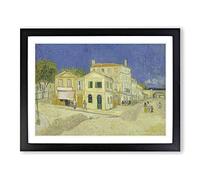 The Yellow House By Vincent Van Gogh Classic Painting Framed Print | A3 Black Framed Wall Art | Ready to Hang | Classic Historical Picture | Living Room Bedroom Lounge Office