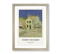 The Yellow House By Vincent Van Gogh Exhibition Museum Painting Framed Print | A2 Oak Framed Wall Art | Ready to Hang | Modern Historical Picture | Living Room Bedroom Lounge Office