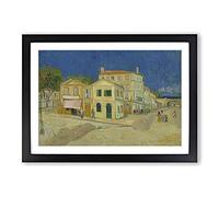 The Yellow House by Vincent Van Gogh Framed Print | A2 Black Framed Wall Art | Ready to Hang | Modern Historical Picture | Living Room Bedroom Lounge Office