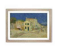 The Yellow House by Vincent Van Gogh Framed Print | A2 Oak Framed Wall Art | Ready to Hang | Modern Historical Picture | Living Room Bedroom Lounge Office