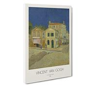 The Yellow House With Border By Vincent Van Gogh Canvas Print | Gallery Wrapped 30mm Frame Wall Art | 30x20 inches | Ready to Hang | Impressionist Picture | Living Room Bedroom Lounge Office