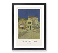 The Yellow House with Border by Vincent Van Gogh Framed Print | A2 Black Framed Wall Art | Ready to Hang | Modern Historical Picture | Living Room Bedroom Lounge Office