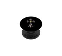The Yellow Shine Heart Diamonds Silver Cross PopSockets Adhesive PopGrip