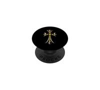 The Yellow Shine Heart Pave Diamonds Silver Cross PopSockets Adhesive PopGrip