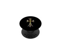 The Yellow Shine Pave Diamonds Silver Cross PopSockets Adhesive PopGrip