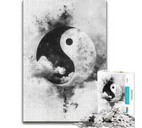 The Yin Yang Clouds Jigsaw 1000pcs (38x26cm) Adult Puzzle | Adult puzzle challenge during holidays for shared leisure.